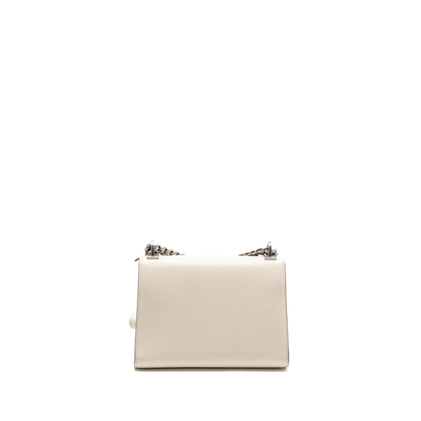 Prada Saffiano Robot Monochrom Crossbody Bag White SHW