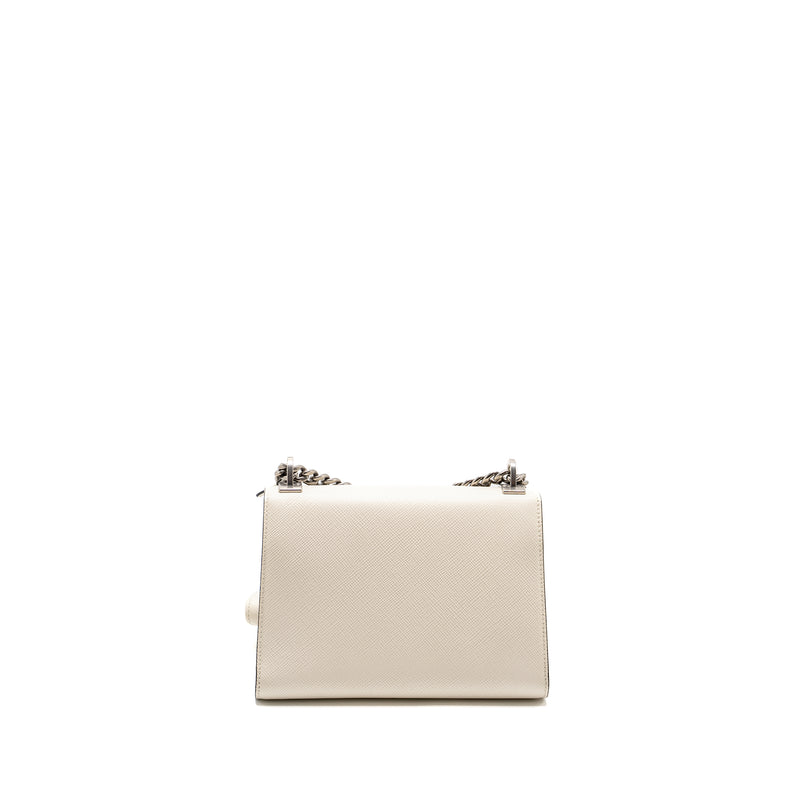 Prada Saffiano Robot Monochrom Crossbody Bag White SHW