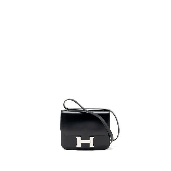 Hermes Mini Constance box calfskin black SHW stamp Y