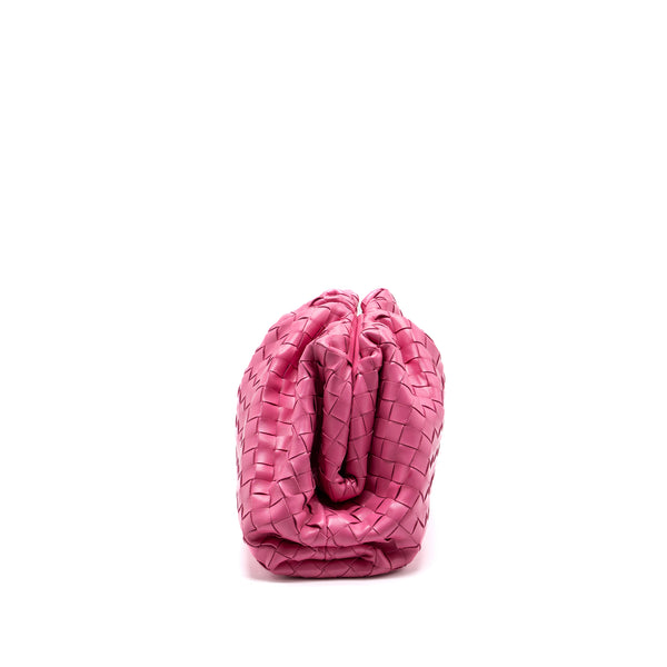 BOTTEGA VENETA MEDIUM POUCH CLUTCH INTERCCATO PINK