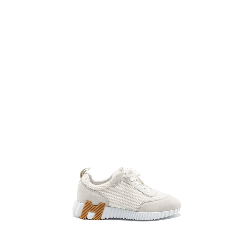 Hermes Size 36 Femme Bouncing Sneaker Mesh/Suede Blanc/Multicolour