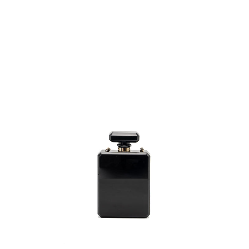 Chanel 17A Perfume Bottle Clutch Evening Bag Black / Bronze LGHW