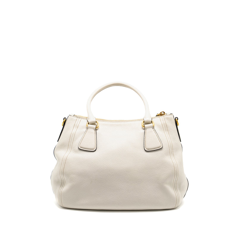 Prada Vitello Daino Bag Leather White GHW