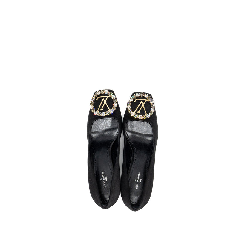 Louis Vuitton Size 36.5 Madeleine Heels Stain Black