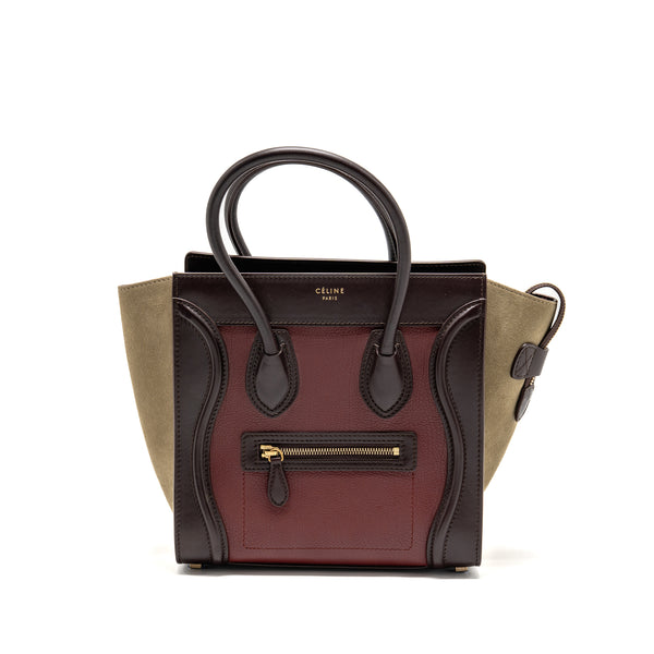 Celine Micro luggage bag leather multicolor