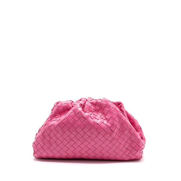 BOTTEGA VENETA MEDIUM POUCH CLUTCH INTERCCATO PINK