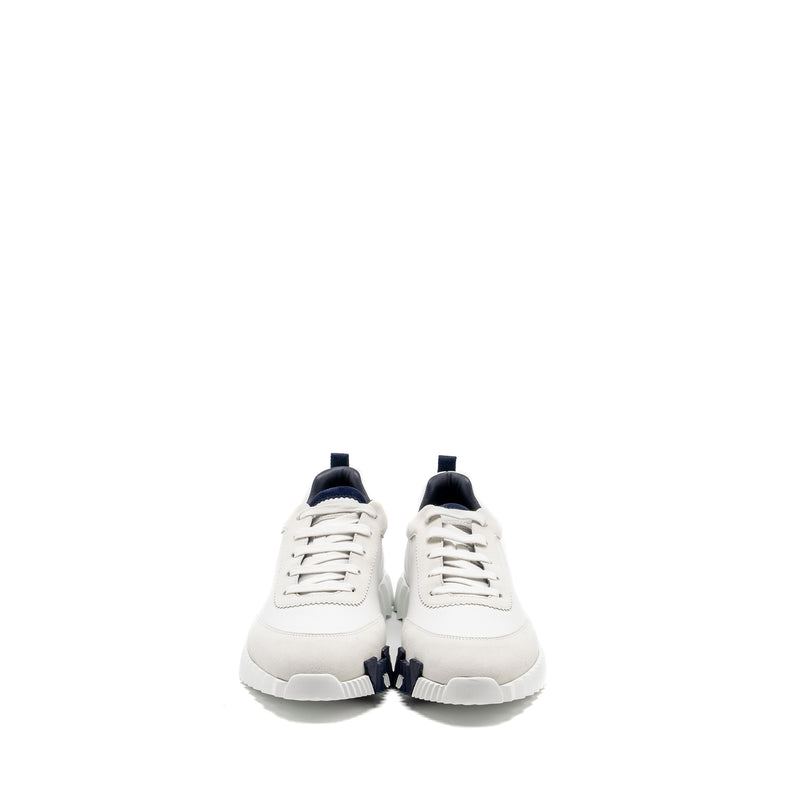 Hermes Size 43 Homme Bouncing Sneaker Leather Blanc/Noir