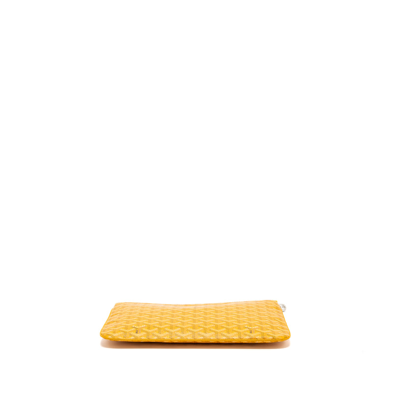 Goyard clutch bag canvas yellow SHW