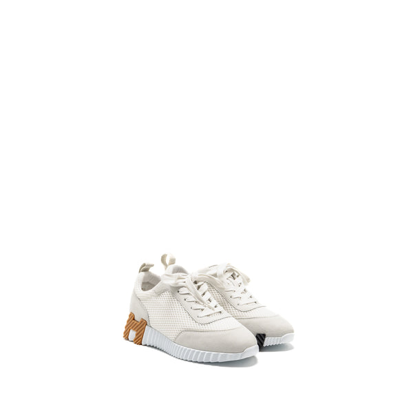 Hermes Size 36 Femme Bouncing Sneaker Mesh/Suede Blanc/Multicolour
