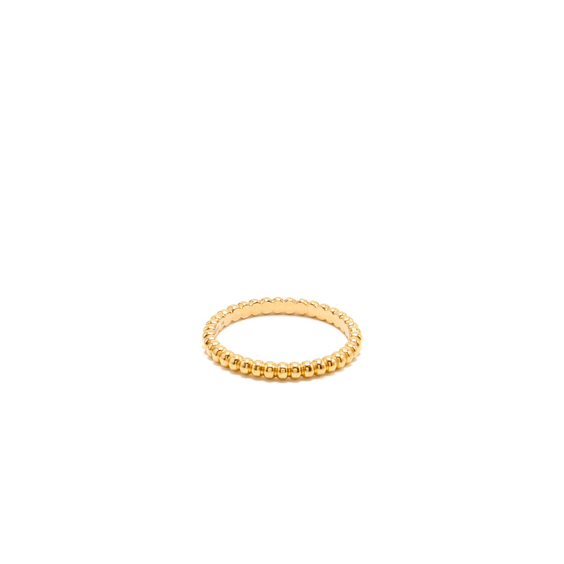 Van Cleef & Arpels Size 54 Perlée Pearls Of Gold Ring, Small Model Rose Gold