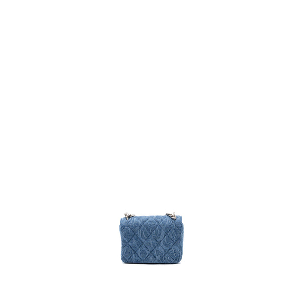 Chanel Coco Love Mini Clutch With Chain Denim Blue SHW(Microchip)