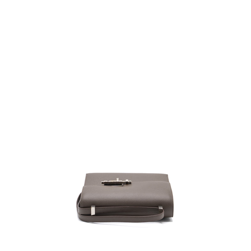 Hermes verrou 21 epsom gris etain SHW stamp X