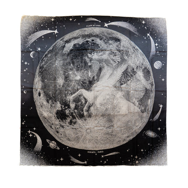 Hermes 140cm Clair De Lune Scarf Cashmere/Silk Multicolour