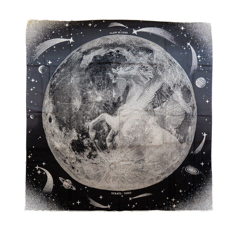 Hermes 140cm Clair De Lune Scarf Cashmere/Silk Multicolour