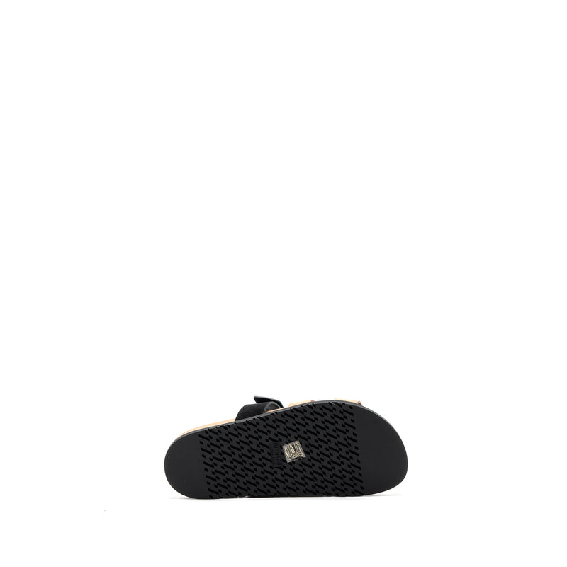 Hermes size38 chypre sandal suede leather rose perle / black