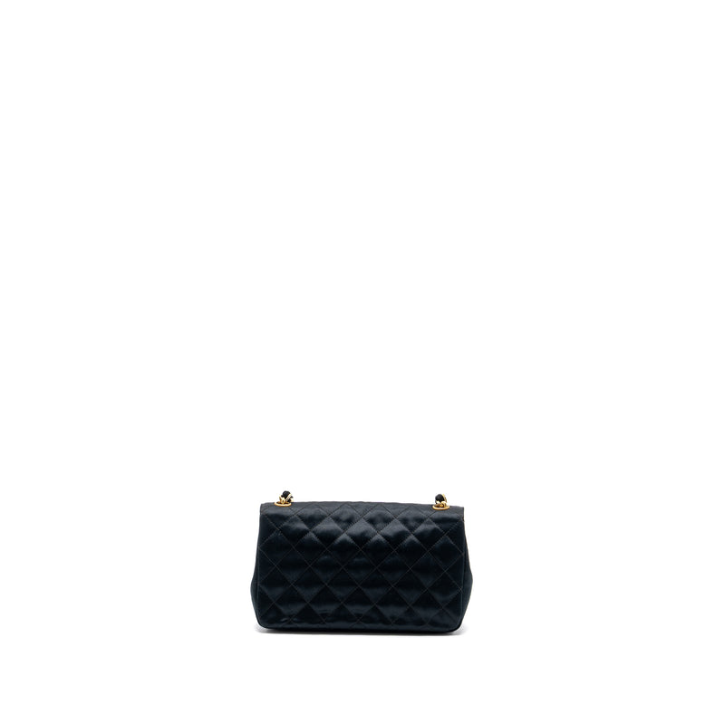 Chanel Vintage Flap Bag Satin Black GHW