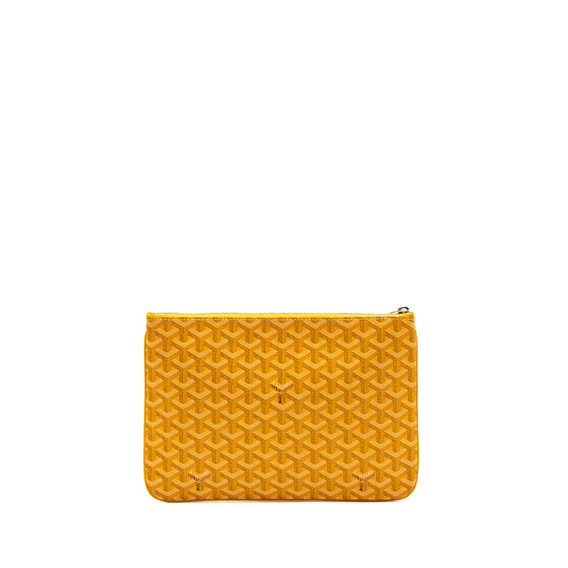 Goyard clutch bag canvas yellow SHW