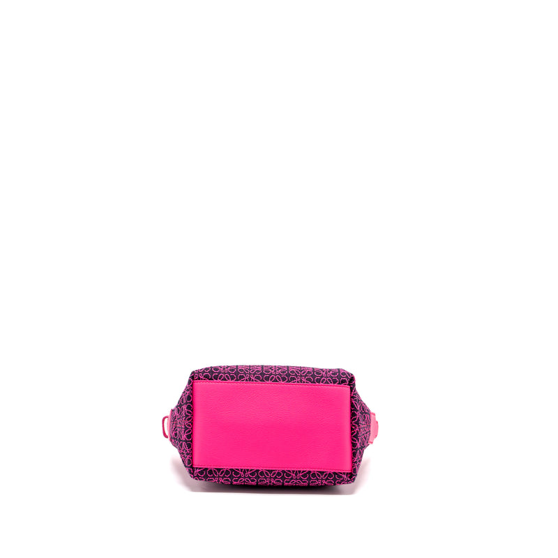 LOEWE Small Cubi Bag Anagram Jacquard/Calfskin pink/ black GHW