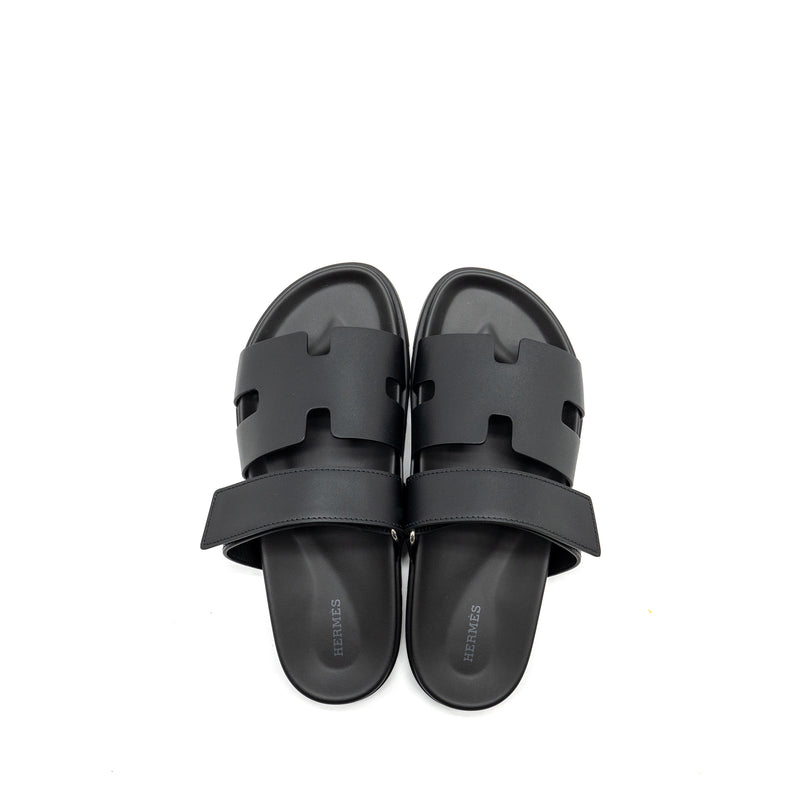 Hermes Size 41 Homme Chypre Sandals Black