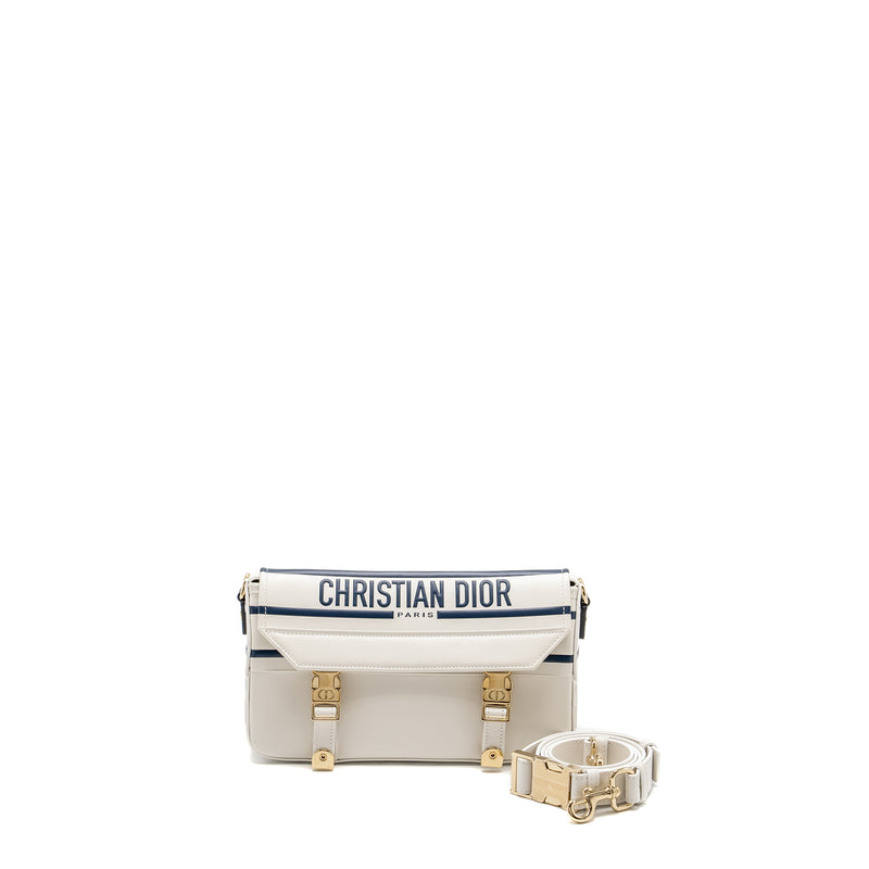 Dior Small Diorcamp Bag Calfskin White LGHW