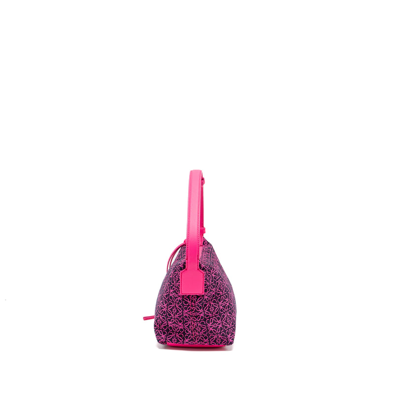 LOEWE Small Cubi Bag Anagram Jacquard/Calfskin pink/ black GHW