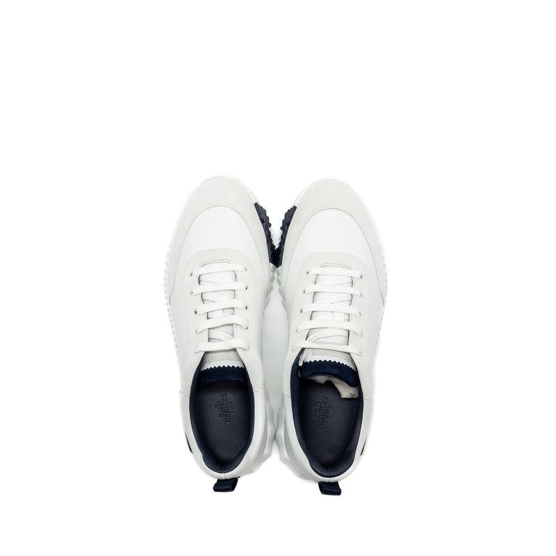 Hermes Size 43 Homme Bouncing Sneaker Leather Blanc/Noir