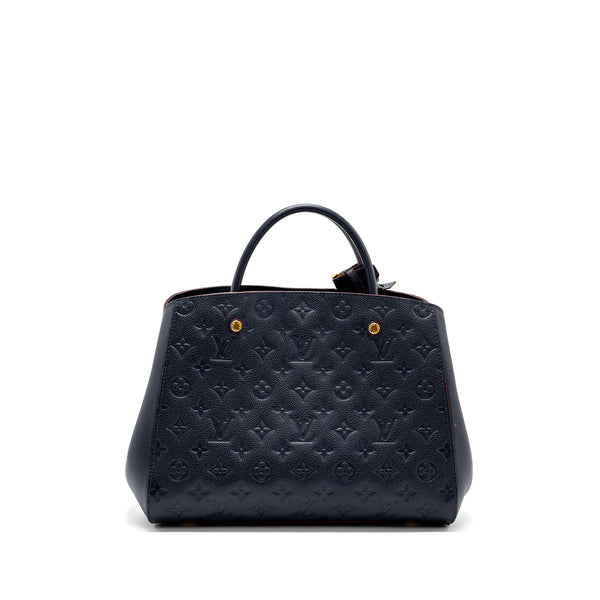 Louis Vuitton Montaigne MM Monogram Empreinte Navy GHW