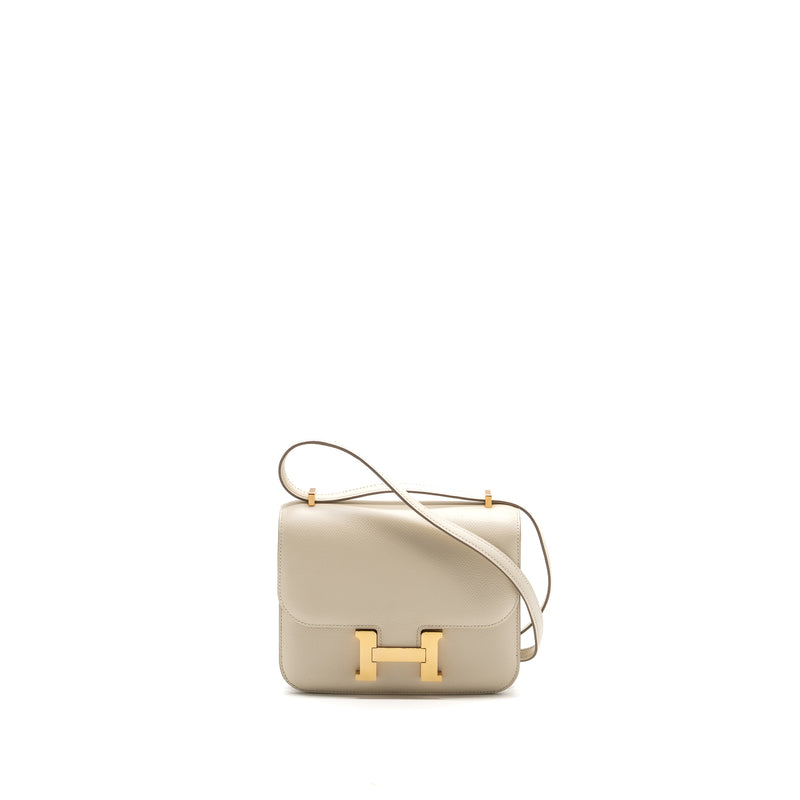 Hermes mini constance epsom craie GHW stamp D