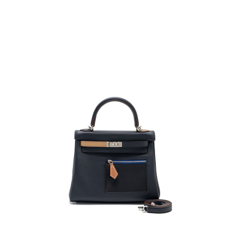 Hermes kelly colormatic SWIFT BLUE NUIT/CHAI/ETOUPE/GOLD/BLACK SHW STAMP U