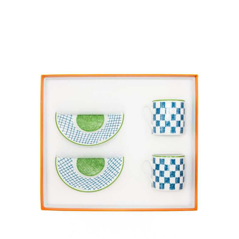 Hermes A Walk In The Garden Coffee Cup And Saucer (2 Sets)