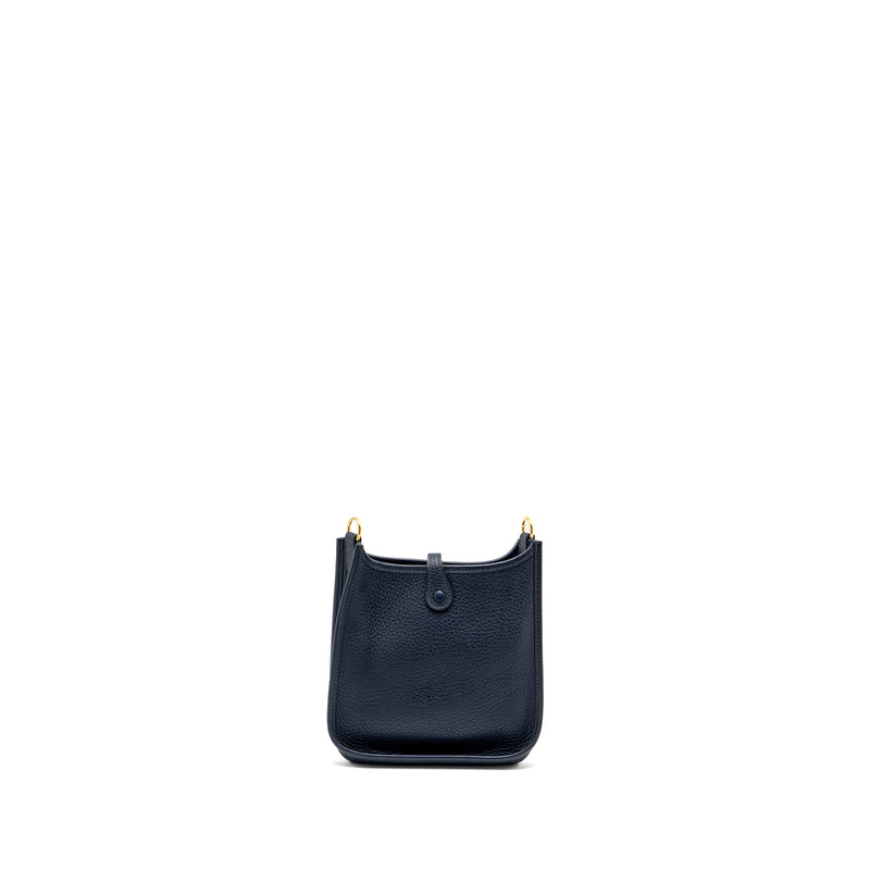 Hermes Mini Evelyne clemence Blue Nuit GHW stamp D