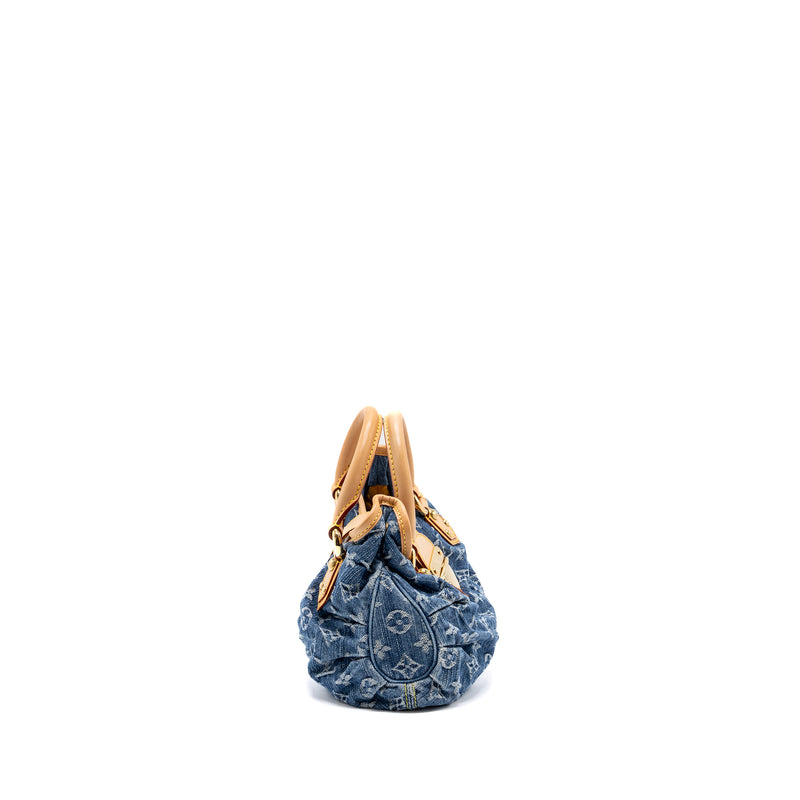 Louis Vuitton Vintage Mini Handle Bag Denim Blue GHW