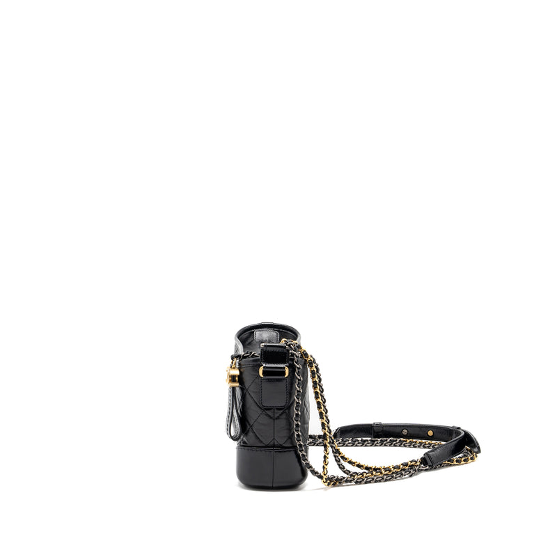 Chanel Small Gabrielle Hobo Bag Calfskin Black Multicolour Hardware