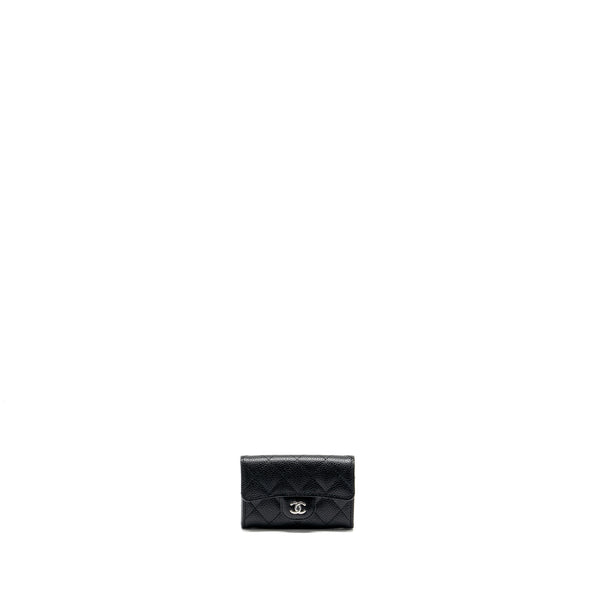 Chanel Classic flap card holder caviar black SHW (microchip)