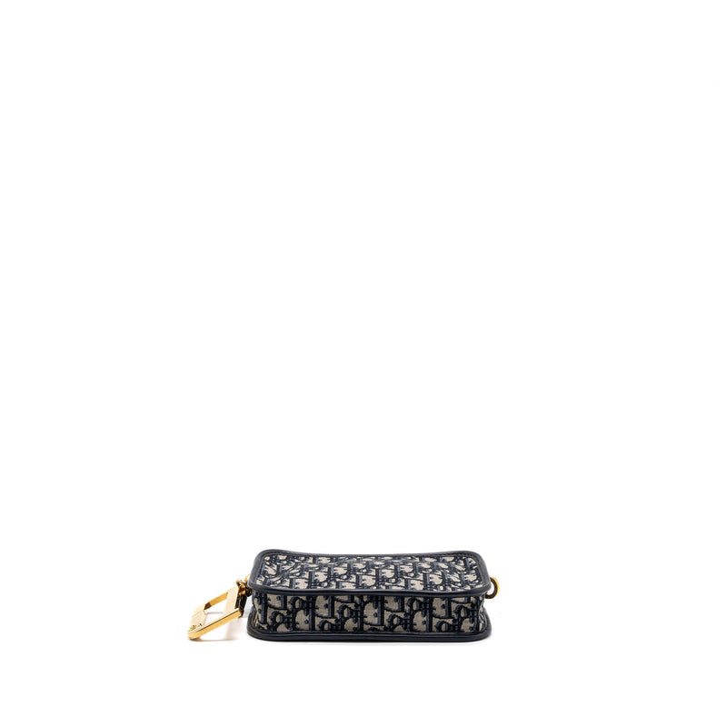 Dior oblique canvas clutch hot sale