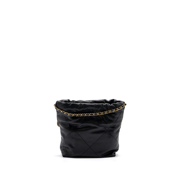 Chanel mini 22 bag caviar black GHW (microchip)