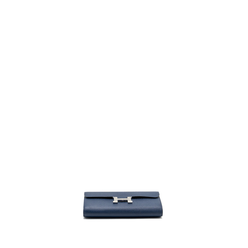 Hermes Constance to go Epsom Bleu Navy SHW Stamp B