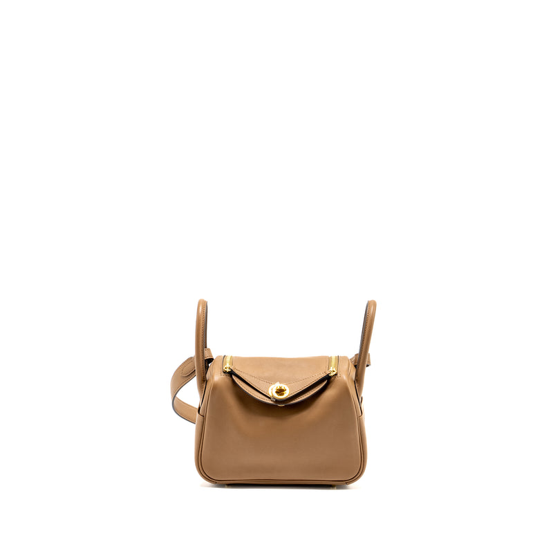 Hermes Mini Lindy Swift Alezan/Biscuit GHW Stamp Z