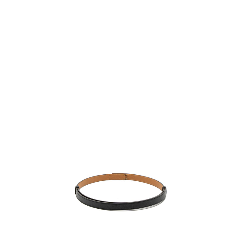 Hermes Kelly Belt Epsom Black GHW Stamp Z