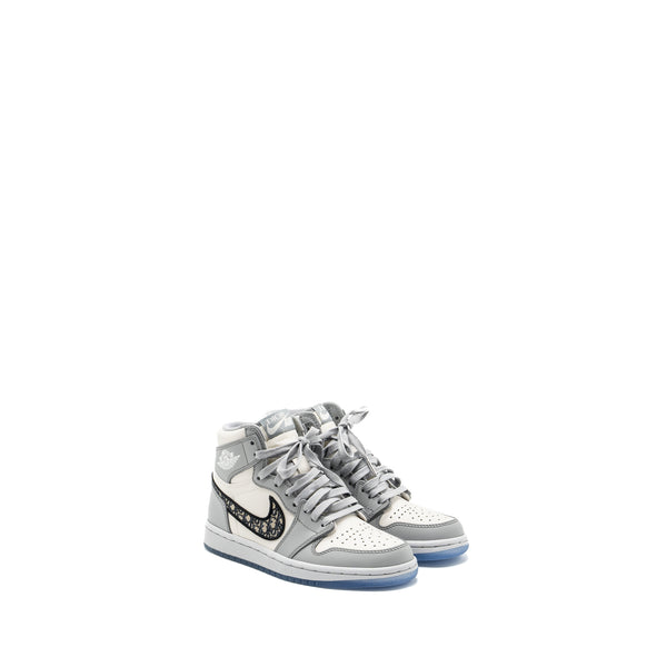Dior x Air Jordan 1 Retro Size US 3.5 High Sneakers Grey/White