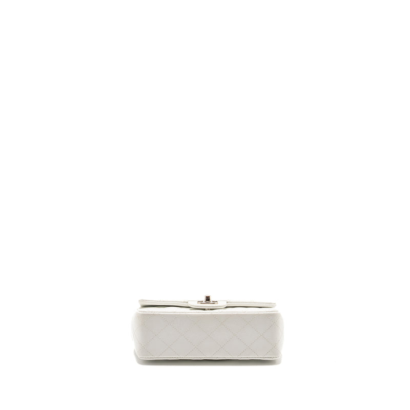 Chanel mini Rectangular Bag Flap Bag Caviar White SHW