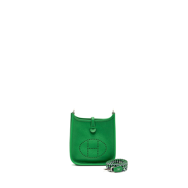 Hermes Mini Evelyne clemence Bambou with multicolour strap SHW stamp Y