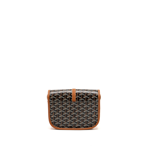 Goyard Belvedere PM Messenger Bag Goyardline Canvas Brown SHW