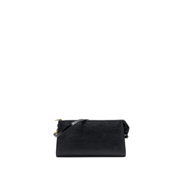 Louis Vuitton pochette accessories epi leather black SHW