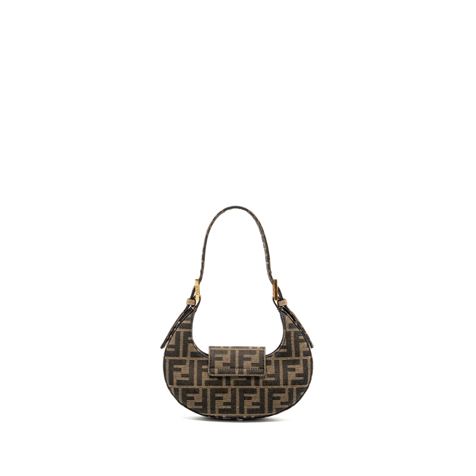 FENDI Mini cookie bag FF Fabric jacquard GHW
