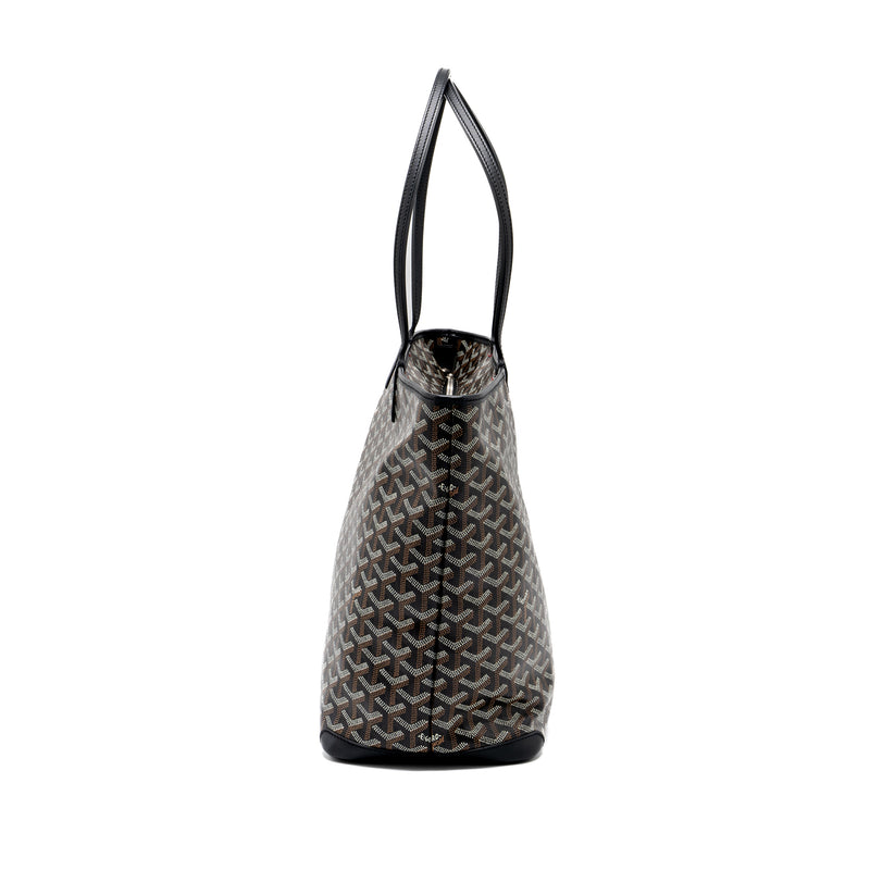 Goyard Artois Tote Goyardine Canvas Black SHW