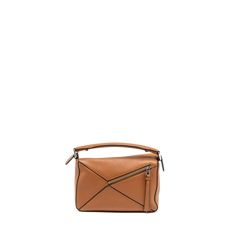 Loewe Small Puzzle Bag Calfskin Tan SHW