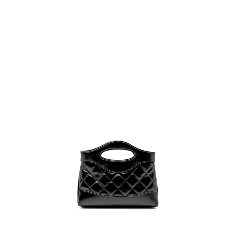 Chanel Mini 31 Clutch with Chain Shiny Calfskin Black LGHW (microchip)