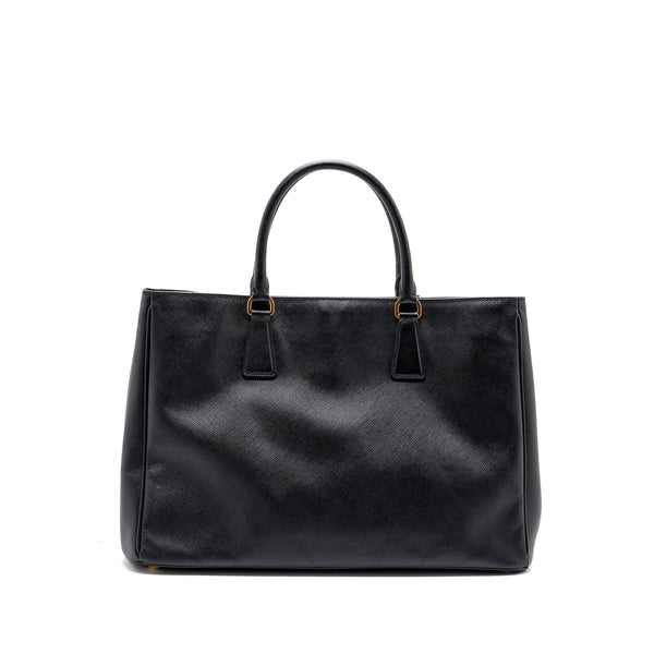 Prada large tote bag saffiano calfskin black GHW