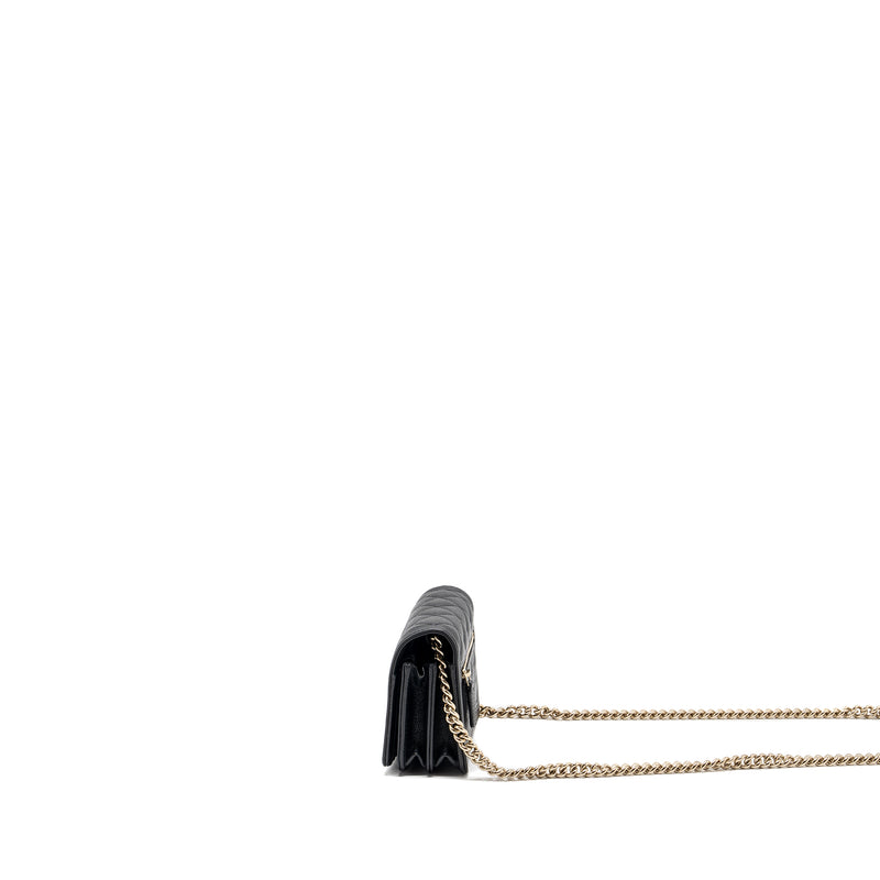 Chanel boy chain clutch caviar black LGHW (microchip)